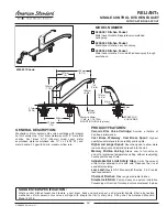 American Standard Reliant+ 4205.003 Specifications предпросмотр