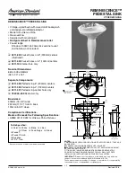 Предварительный просмотр 1 страницы American Standard Reminiscence 0211.008 Specifications