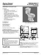 American Standard Reminiscence 3311.028 Specifications предпросмотр