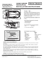 Preview for 1 page of American Standard Reminiscence Elite Whirlpool 2908EC Installation Instructions