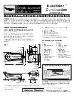 American Standard Reminiscence  Soaking Bath Tub 2908.020 Installation Instructions preview