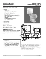 Предварительный просмотр 1 страницы American Standard Repertoire 2266.015 Specifications