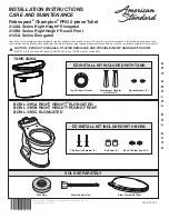 Предварительный просмотр 1 страницы American Standard Retrospect Champion PRO 212CA Series Installation Instructions Care And Maintenance