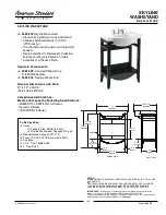 Предварительный просмотр 1 страницы American Standard Retrospect Collection Pedestal Sink 0282.008 Specifications