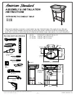 American Standard Retrospect Console Table 7812.002 Assembly/Installation Instructions preview