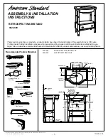 Preview for 1 page of American Standard Retrospect Washstand 9422.020 Assembly/Installation Instructions