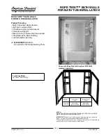 Preview for 1 page of American Standard Rope Twist Bath Walls for Bath Tub 5030W.LBW Specifications