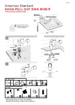 Предварительный просмотр 2 страницы American Standard Saga Pull Out Sink Mixer Installation Instructions