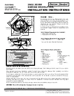 American Standard Savona Corner 2902.XXXW Series Installation Instructions preview