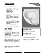 Preview for 1 page of American Standard Savona Corner Whirlpool 2902.028WC Specification Sheet