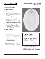 American Standard Savona Oval Whirlpool 2903.018W Specifications preview