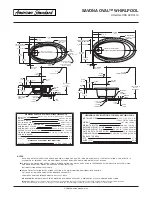 Preview for 2 page of American Standard Savona Oval Whirlpool 2903.018W Specifications