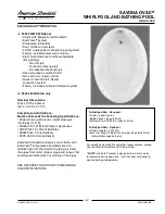 Preview for 1 page of American Standard Savona Oval Whirlpool and Bathing Pool 2903.002 Specification Sheet