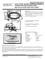 Предварительный просмотр 1 страницы American Standard Savona Oval Whirlpool and Bathing Pool 2903.XXXW Installation Instructions