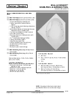 American Standard Scala Corner Whirlpool and Bathing Pool 2664.102 Specification Sheet preview