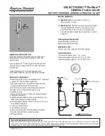 American Standard SELECTRONIC 6063.051 Specifications предпросмотр