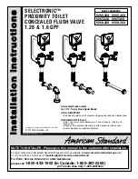 Предварительный просмотр 1 страницы American Standard SELECTRONIC 6065.22 Series Installation Instructions Manual