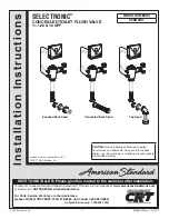 Предварительный просмотр 1 страницы American Standard SELECTRONIC 606B2 Series Installation Instructions Manual