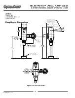 Preview for 2 page of American Standard Selectronic Exposed Urinal Flush Valve 6063101.002 Specification Sheet