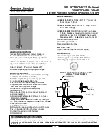 Предварительный просмотр 1 страницы American Standard Selectronic FloWise Toilet Flush Valve 6065121.002 Specification Sheet