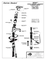 Предварительный просмотр 1 страницы American Standard Seva 1428.10X Parts List