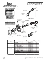 Предварительный просмотр 1 страницы American Standard Seva 1480.500 SERIES Parts Manual