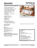 American Standard Silhouette 38 Specification Sheet предпросмотр