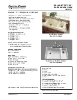 American Standard Silhouette 7179.001 Specification Sheet предпросмотр