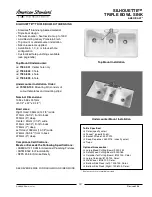 American Standard Silhouette 7183.801 Specification Sheet предпросмотр