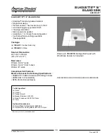 American Standard Silhouette 7185.011 Specification Sheet предпросмотр