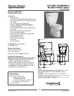 American Standard Skyline Champion 2112.014 Specification Sheet предпросмотр