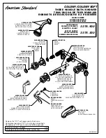 American Standard Soft 3-Handle Bath/Shower M968253 Parts List предпросмотр