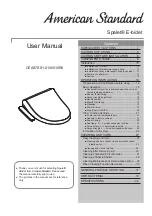 Preview for 1 page of American Standard Spalet 0100510R0 User Manual