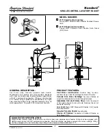 Предварительный просмотр 1 страницы American Standard Standard 2171S Specification Sheet