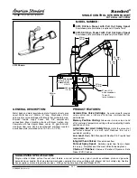 American Standard Standard 4210S Specification Sheet предпросмотр