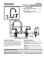 American Standard Standard 4271S Specification Sheet предпросмотр