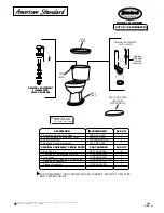 American Standard Standard Collection Elongated Toilet 2474.016 Parts List предпросмотр