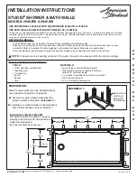 Предварительный просмотр 1 страницы American Standard STUDIO 2946.BW Installation Instructions Manual