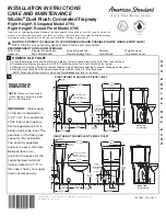 Preview for 1 page of American Standard Studio Right Height 2794 Installation Instructions Care And Maintenance