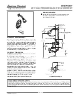 Предварительный просмотр 1 страницы American Standard SYMPHONY 4501S Features & Dimensions