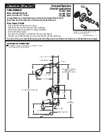 Предварительный просмотр 1 страницы American Standard Tendence T086.500 Installation Instructions