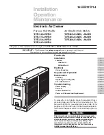 Preview for 1 page of American Standard TFE145A9FR0 Installation, Operation & Maintenance Manual