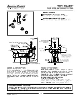 Preview for 1 page of American Standard Town Square Fixture-Mounted Bidet Fitting 2555.401 Specification Sheet