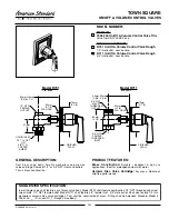 Предварительный просмотр 1 страницы American Standard Town Square On/Off & Volume Control Valves T555.700 Dimensions