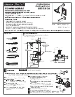 Предварительный просмотр 1 страницы American Standard Town Square Pressure Balance Bath/Shower Fitting 2555.602 Installation Instructions