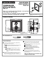 Preview for 1 page of American Standard Town Square T555740 Installation Instructions Manual