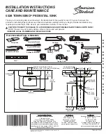 American Standard TOWNSEND 0328 Installation Instructions Care And Maintenance preview