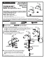 Предварительный просмотр 1 страницы American Standard TOWNSQUARE 2555.101 Series Installation Instructions Manual