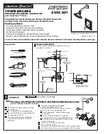 Предварительный просмотр 1 страницы American Standard TOWNSQUARE 2555.501 Installation Instructions