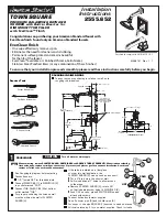 Предварительный просмотр 1 страницы American Standard TownSquare Pressure Balancing Bath and Shower 2555.652 Installation Instructions